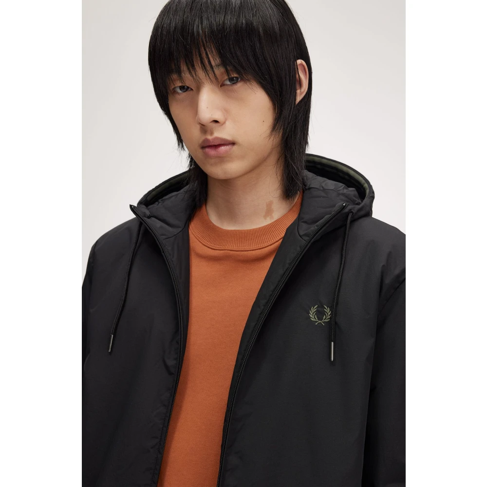Fred Perry Zwarte Brentham Hoodie Jas Black Heren