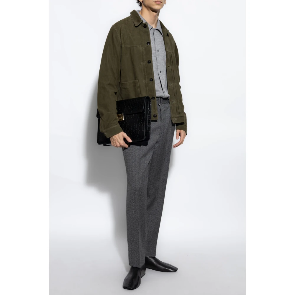 Officine Générale Wollen overhemd Gray Heren