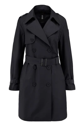 Trenchcoat i teknisk gabardin