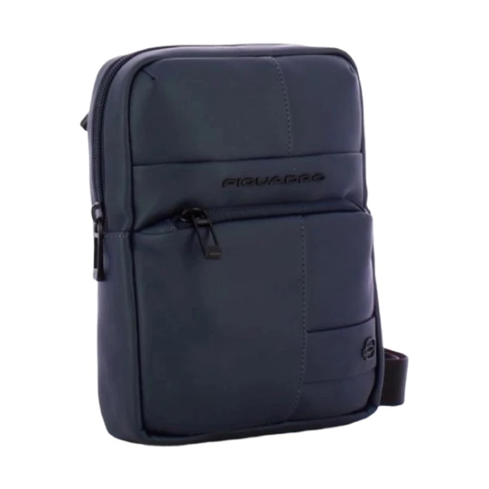 Piquadro Blauwe Schoudertas met Tabletvak Blue Heren