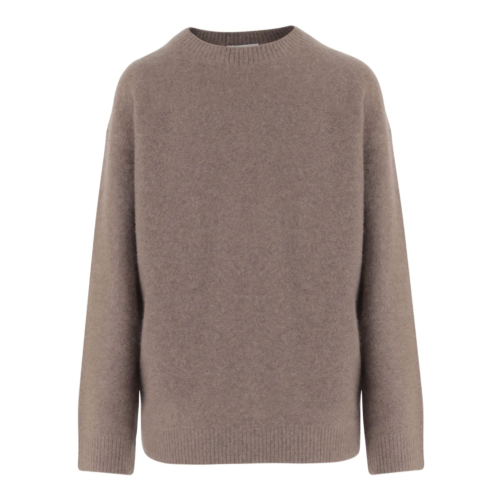 Vince Beige Cashmere Knitwear, Female, S, Plush Cashmere Crew Neck Jumper