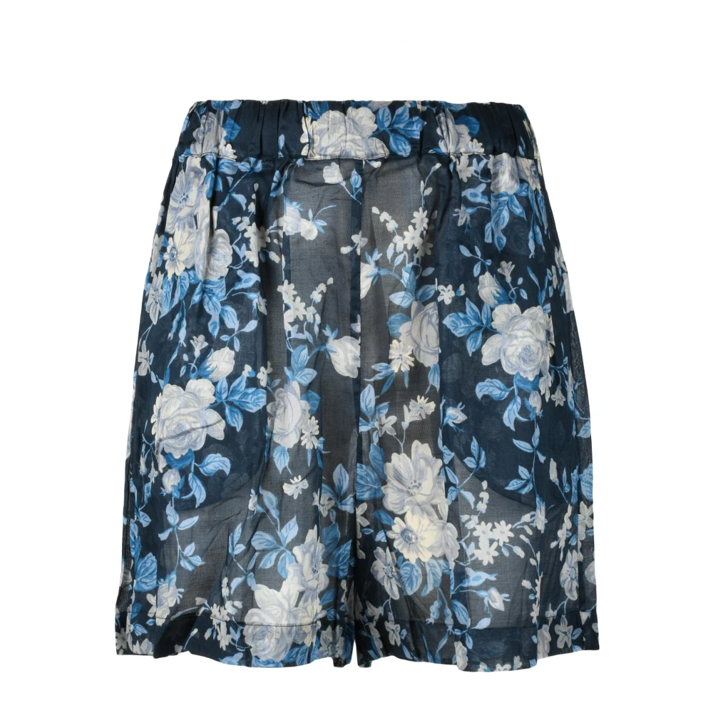 Semicouture Katoenen Casual Shorts Blue Dames