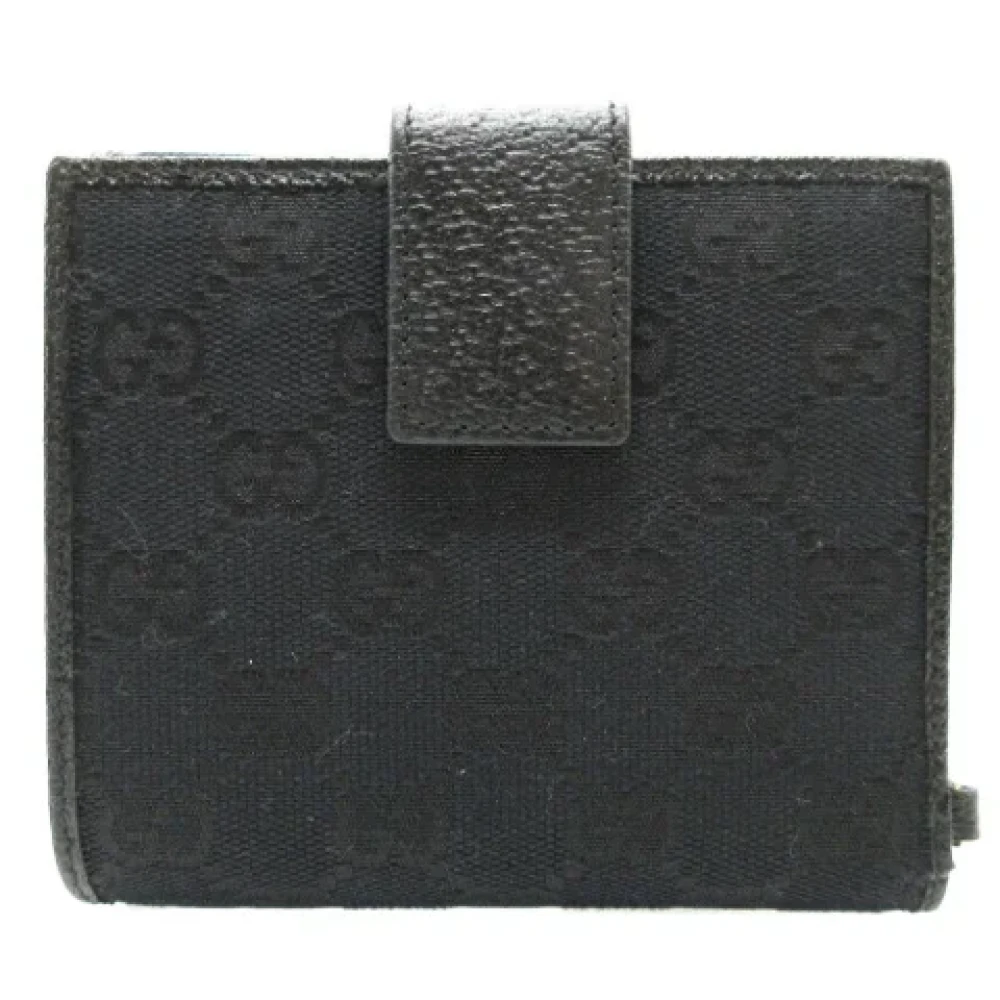 Gucci Vintage Pre-owned Canvas wallets Black Dames