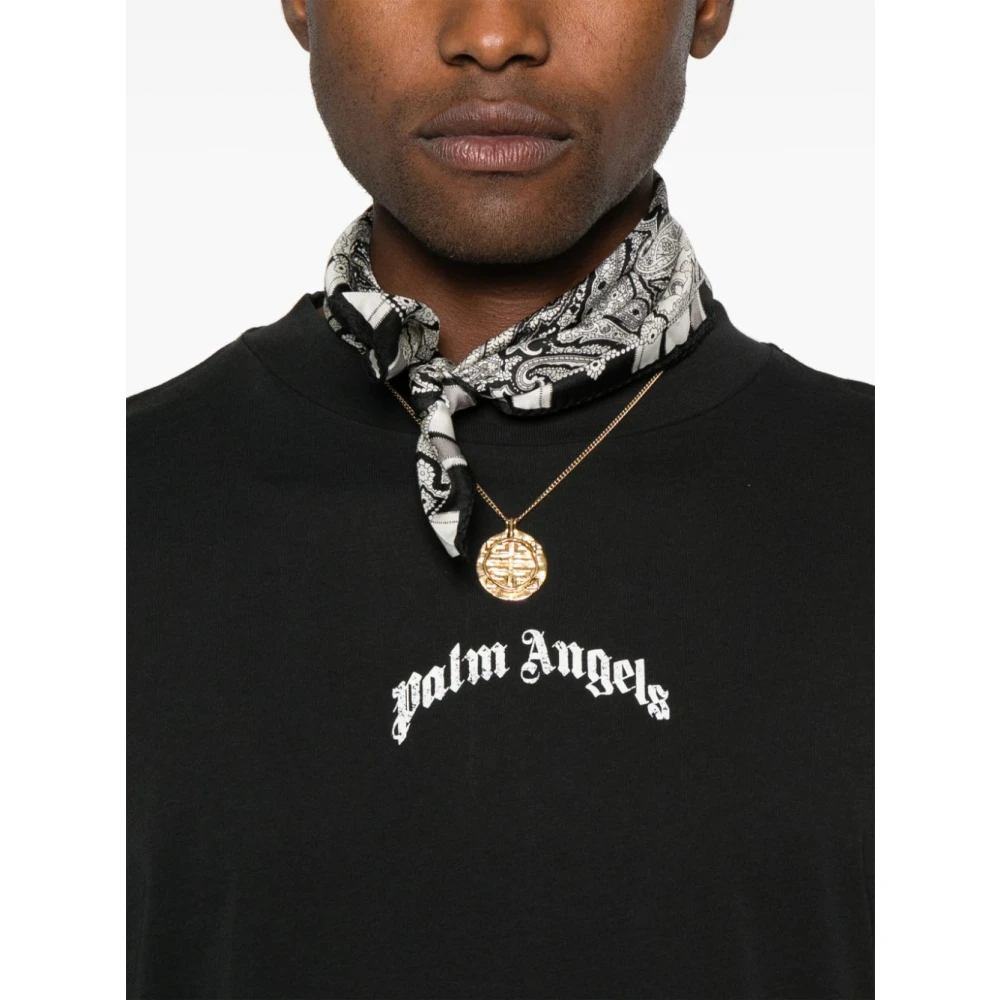 Palm Angels Zwarte T-shirts en Polos Black Heren