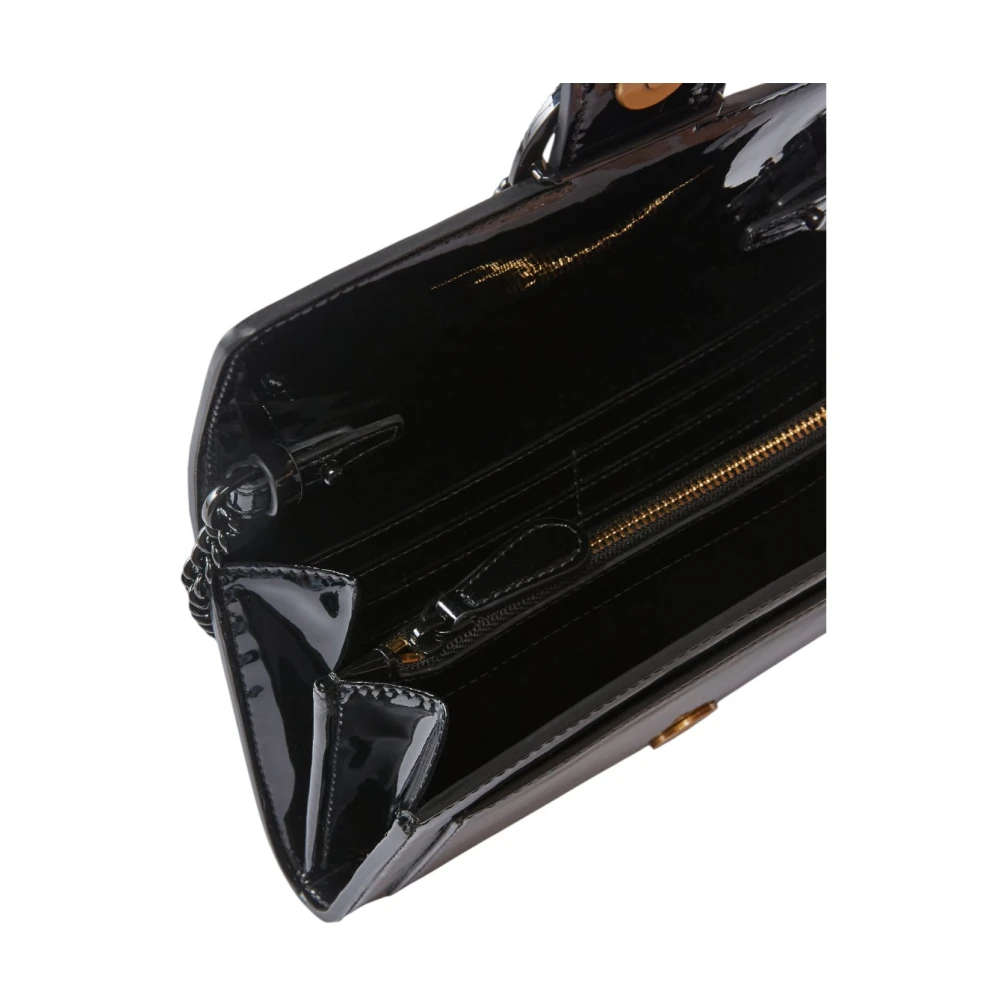 pinko Stijlvolle Leren Tas Black Dames