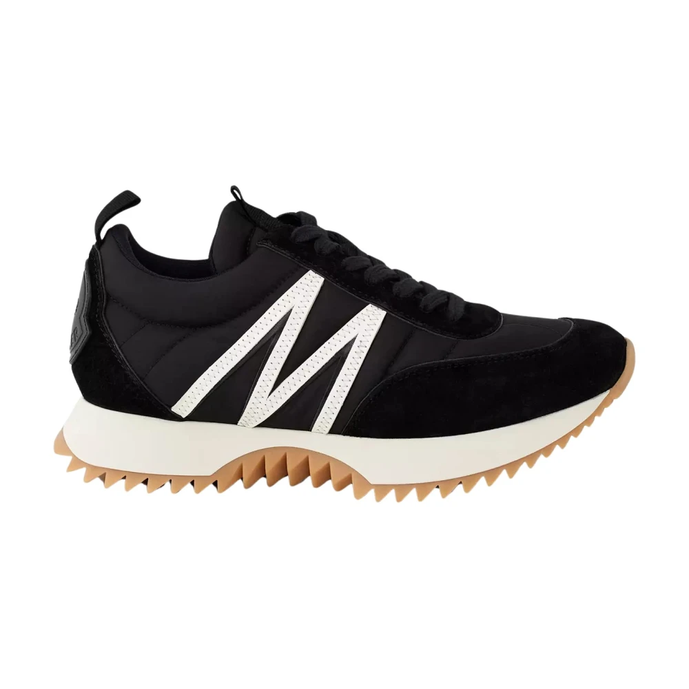 Moncler Grijze Suède Leren Sneakers Dames Schoenen Zwart