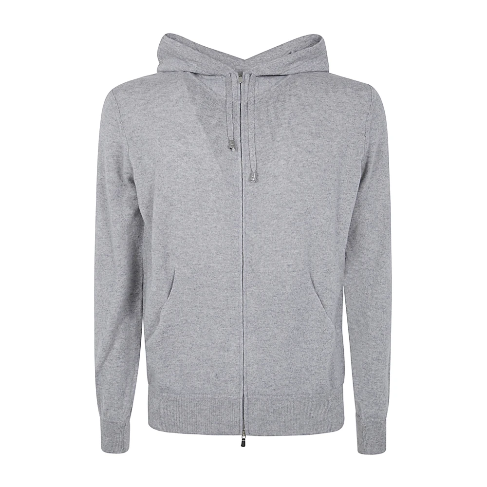 Filippo De Laurentiis Kasjmierwol Zip Hoodie Gray Heren