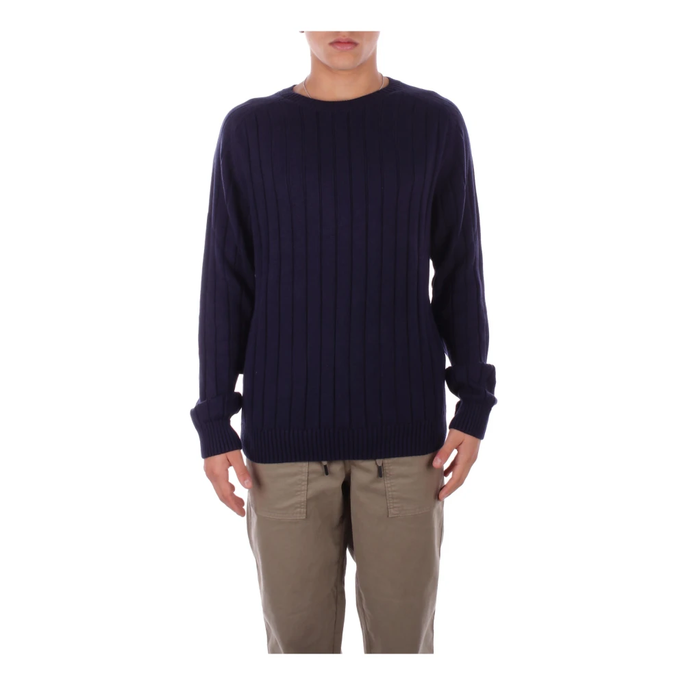 Costume National Blauwe Trui met Logodetail Blue Heren