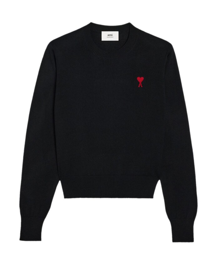pull-en-laine-noire-avec-motif-monogramme