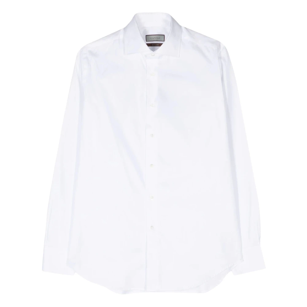 Canali Impeccabile Katoenen Overhemd White Heren