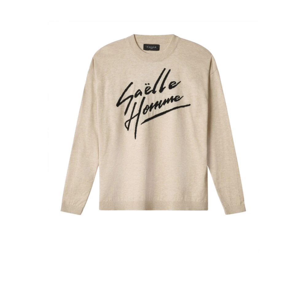 Gaëlle Paris Luxe Taupe Sweater Fw24 25 Collectie Beige Heren