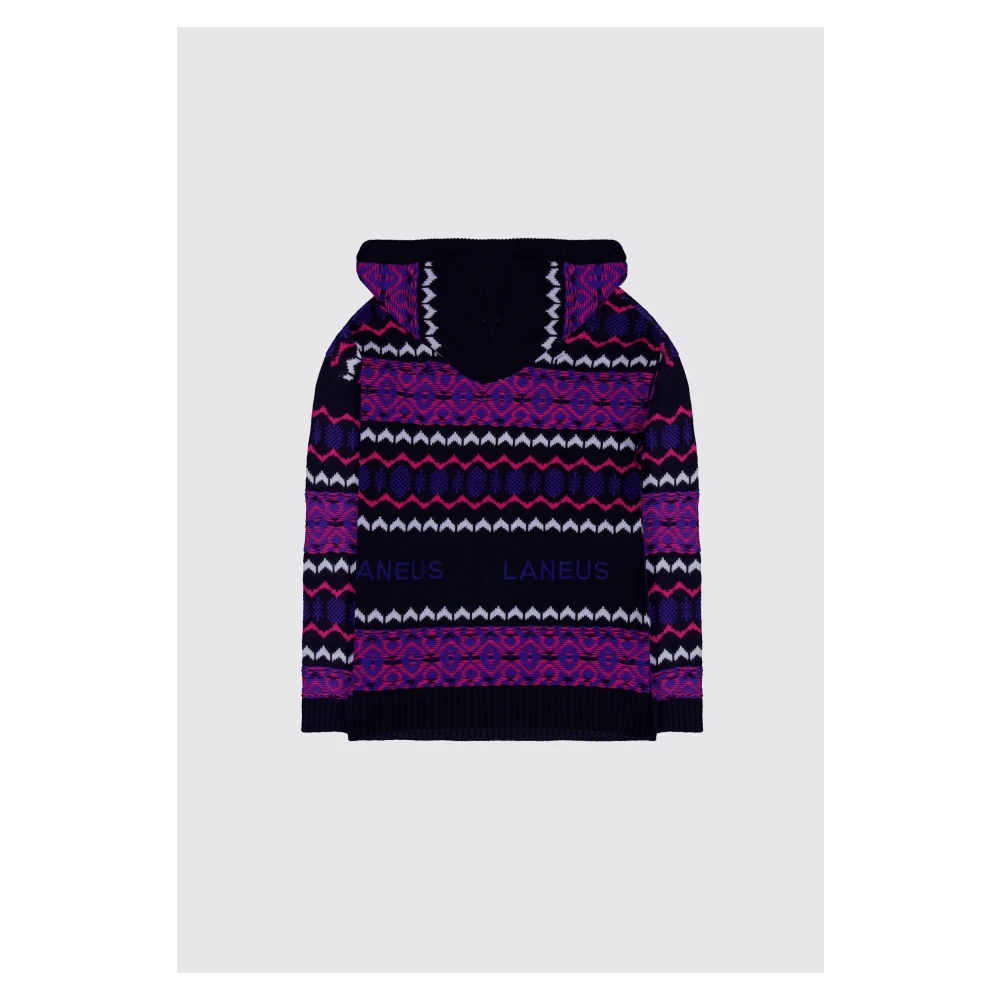 Laneus Gebreide trui met capuchon Multicolor Heren
