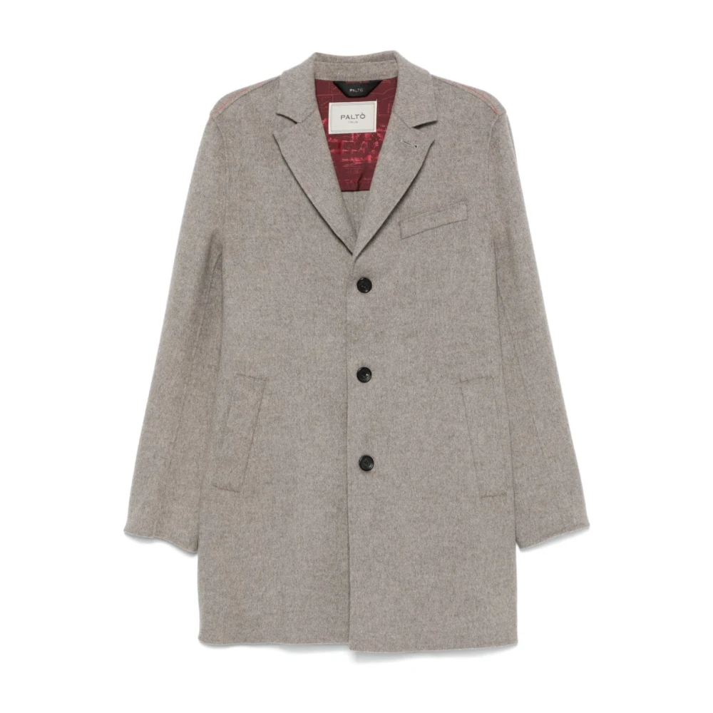 Paltò Beige Wol Enkelrij Geraldo Jas Beige Heren