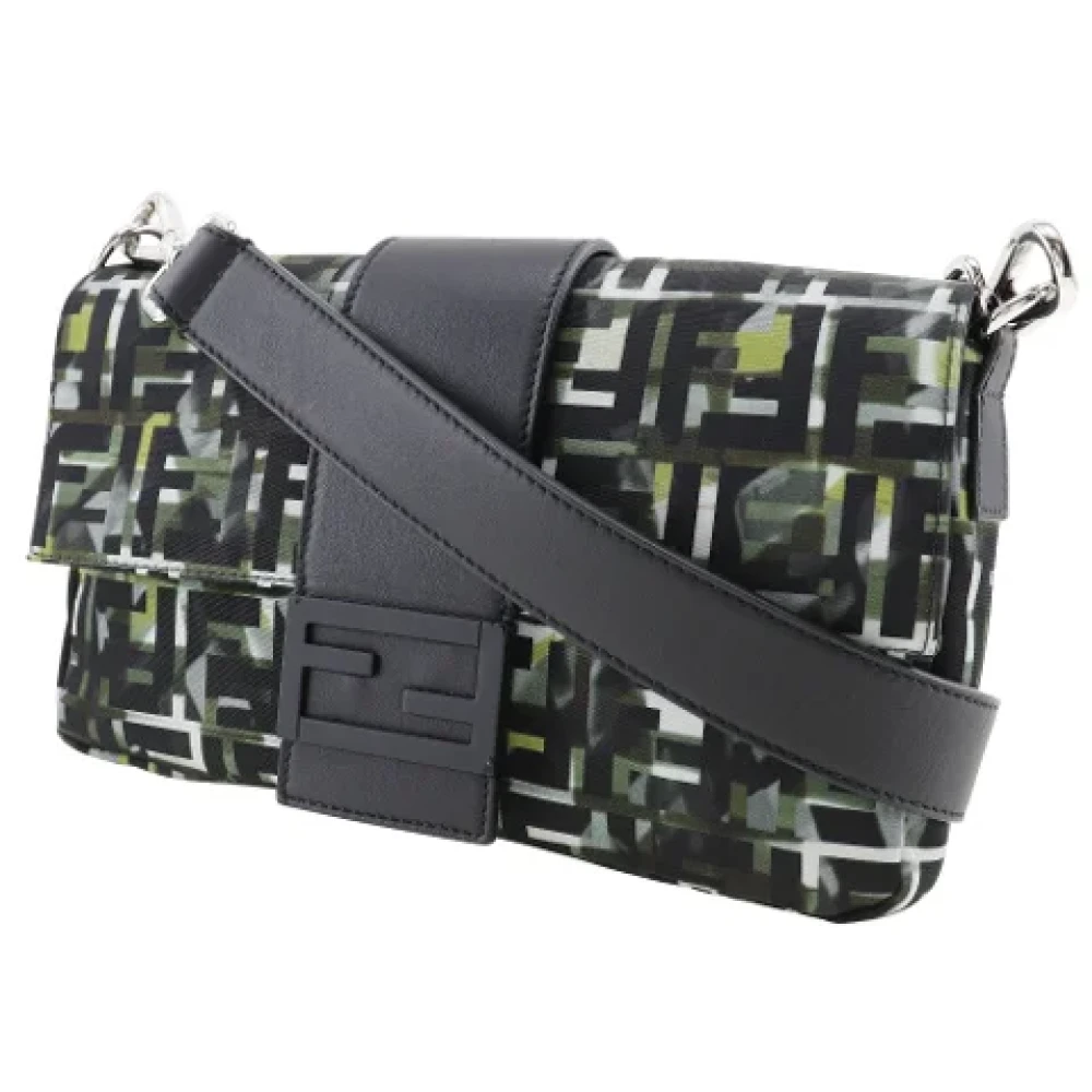 Fendi Vintage Pre-owned Canvas shoulder-bags Black Dames