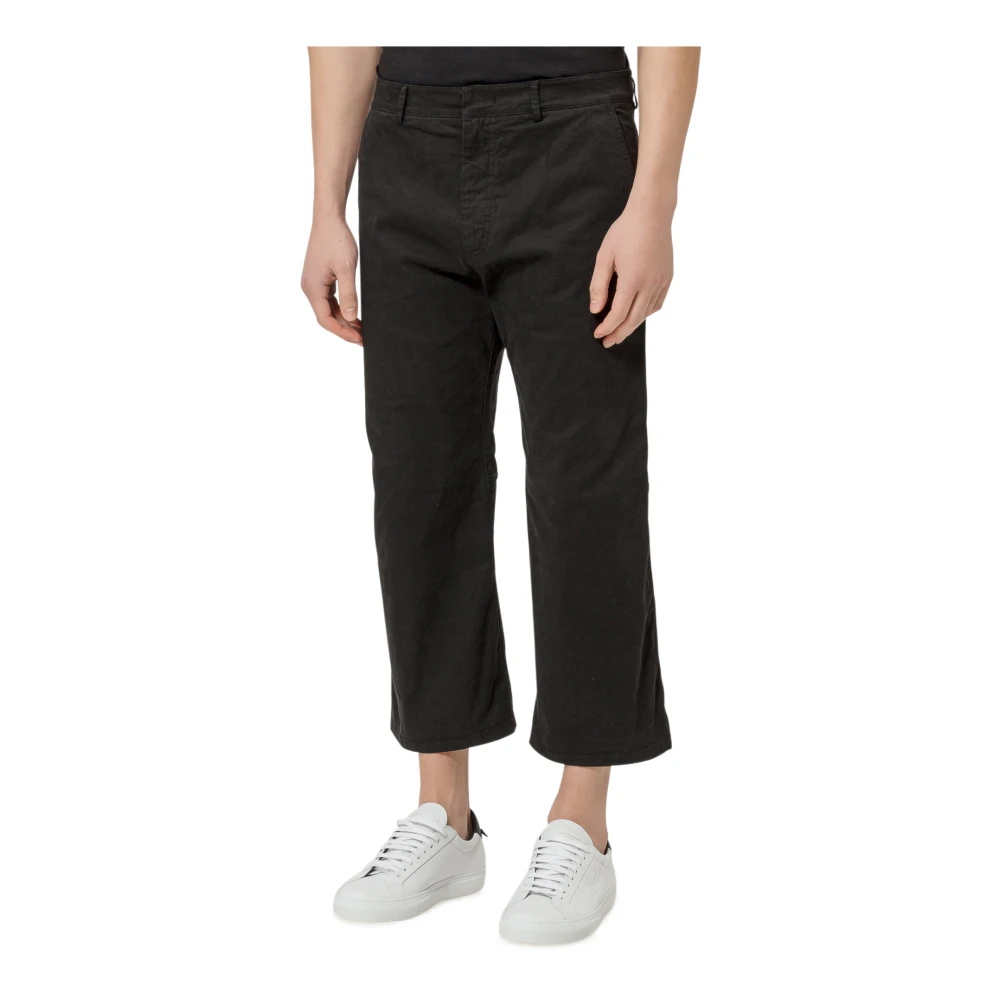 N21 Black Cropped Trousers, Male, Xl, Trousers
