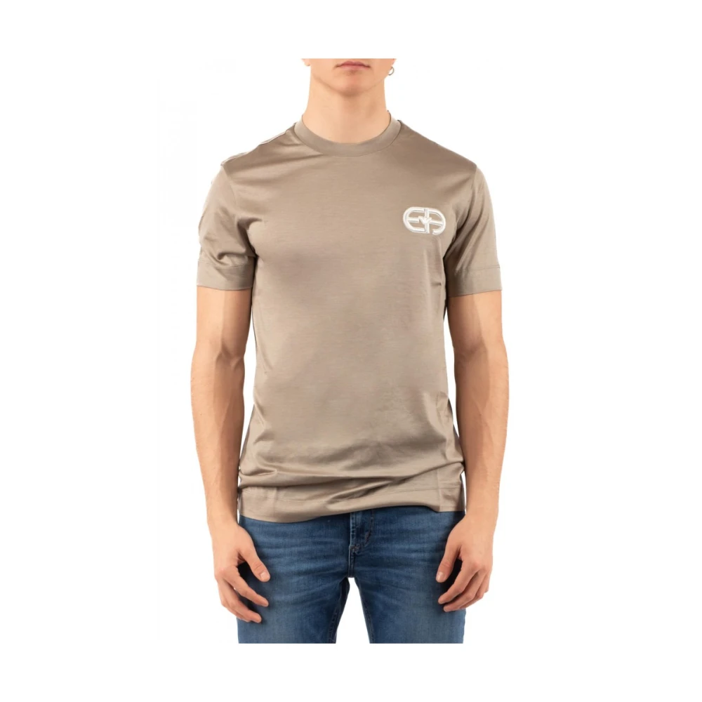 Emporio Armani Stijlvol T-shirt voor heren Beige Heren