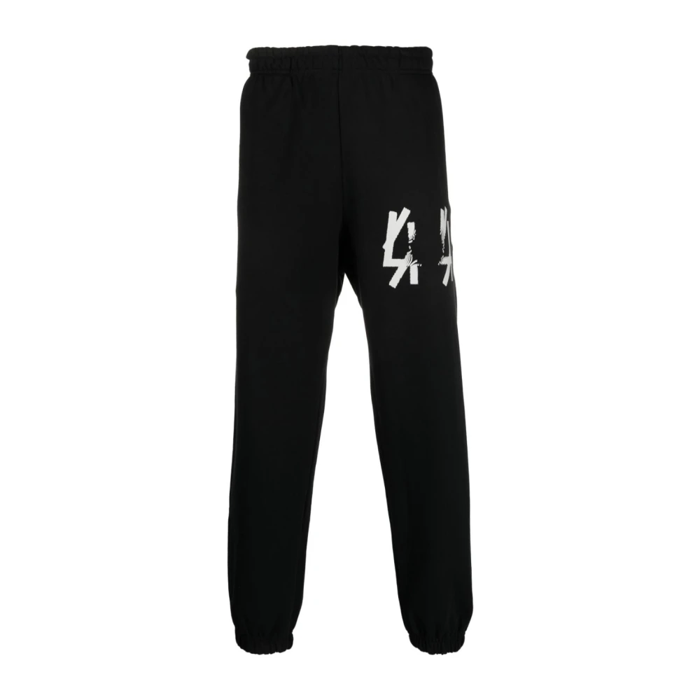 44 Label Group Zwarte Hole Sweatpants Black Heren