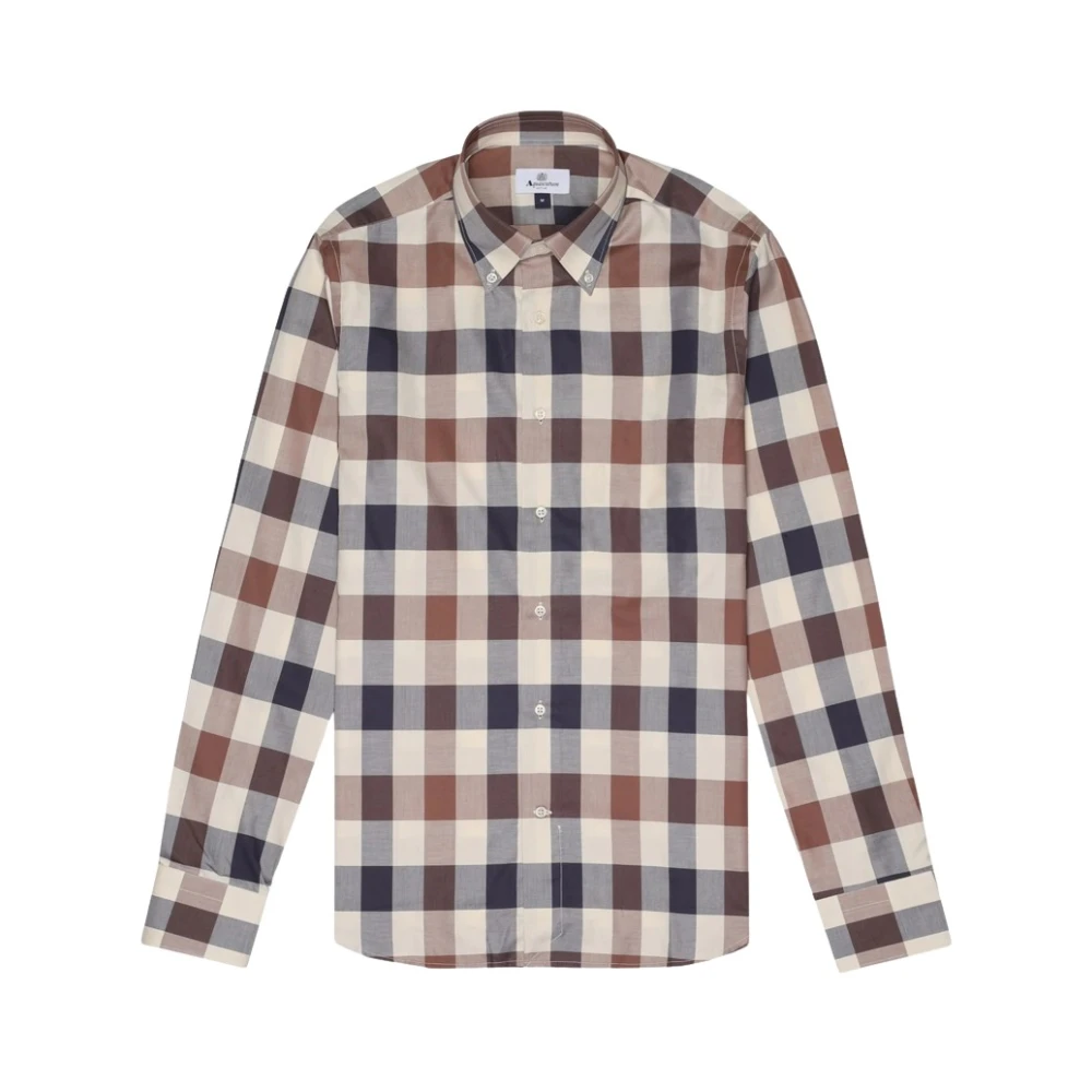 Aquascutum Men's Multicolor Casual Shirts, S, Macro Iconic Shirt