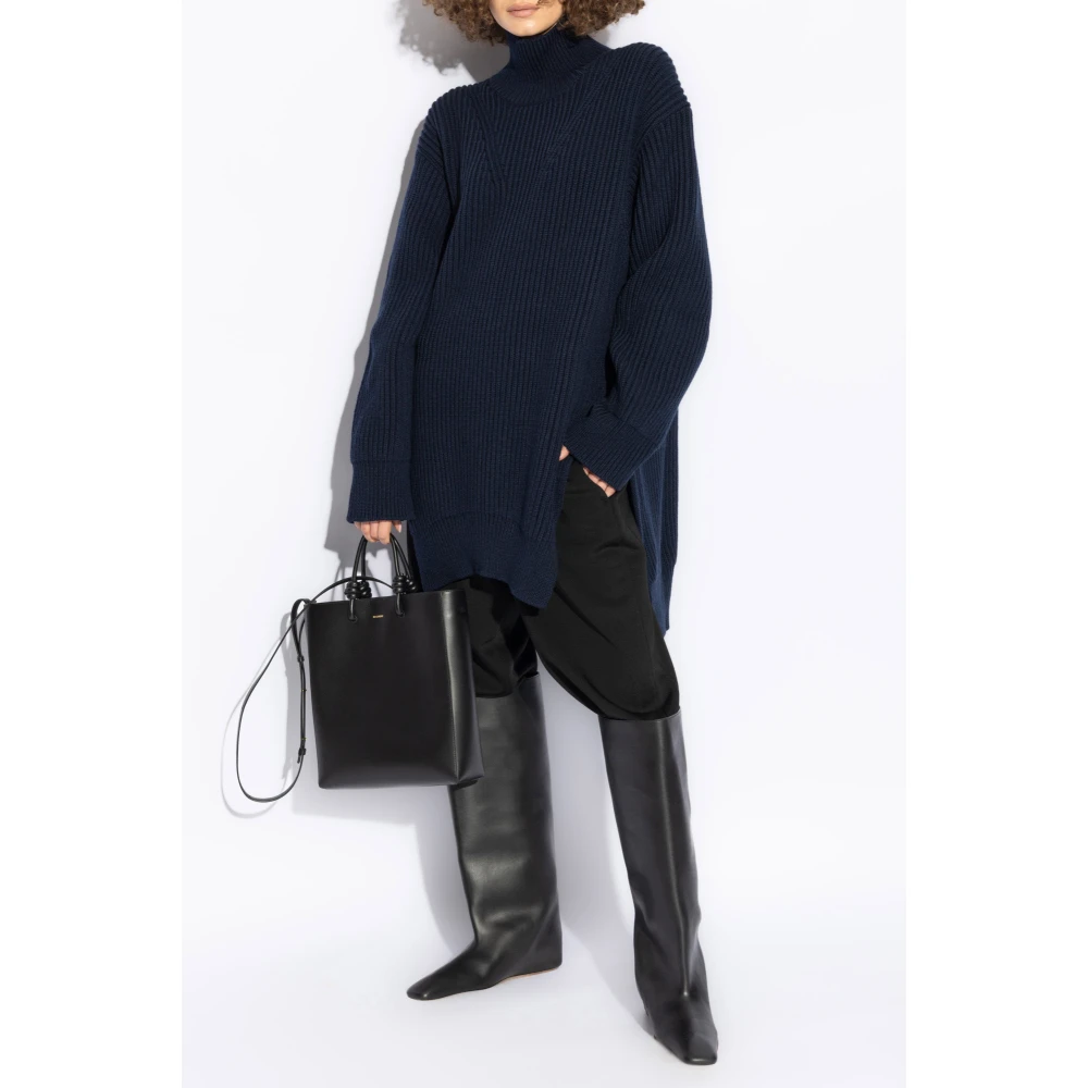 Jil Sander Wollen coltrui Blue Dames