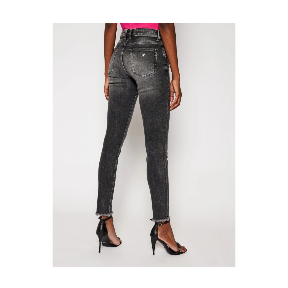 Guess Grijze Skinny Jeans met Metalen Logo Gray Dames