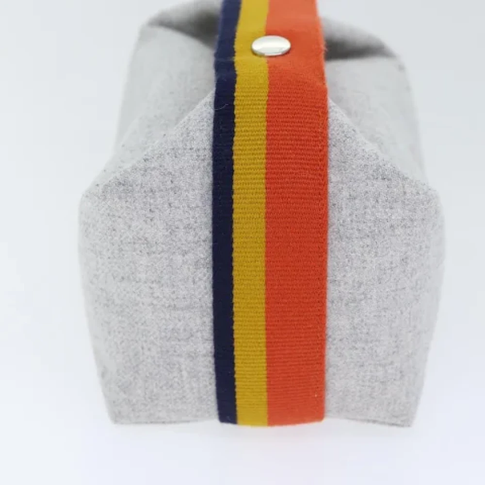 Hermès Vintage Pre-owned Wool handbags Gray Dames