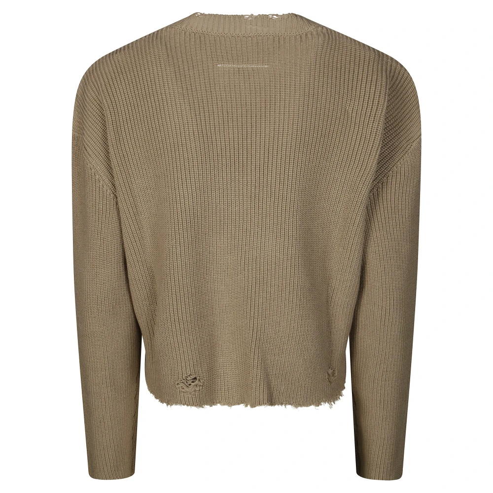 MM6 Maison Margiela Stylish Crewneck Sweatshirt Beige Dames