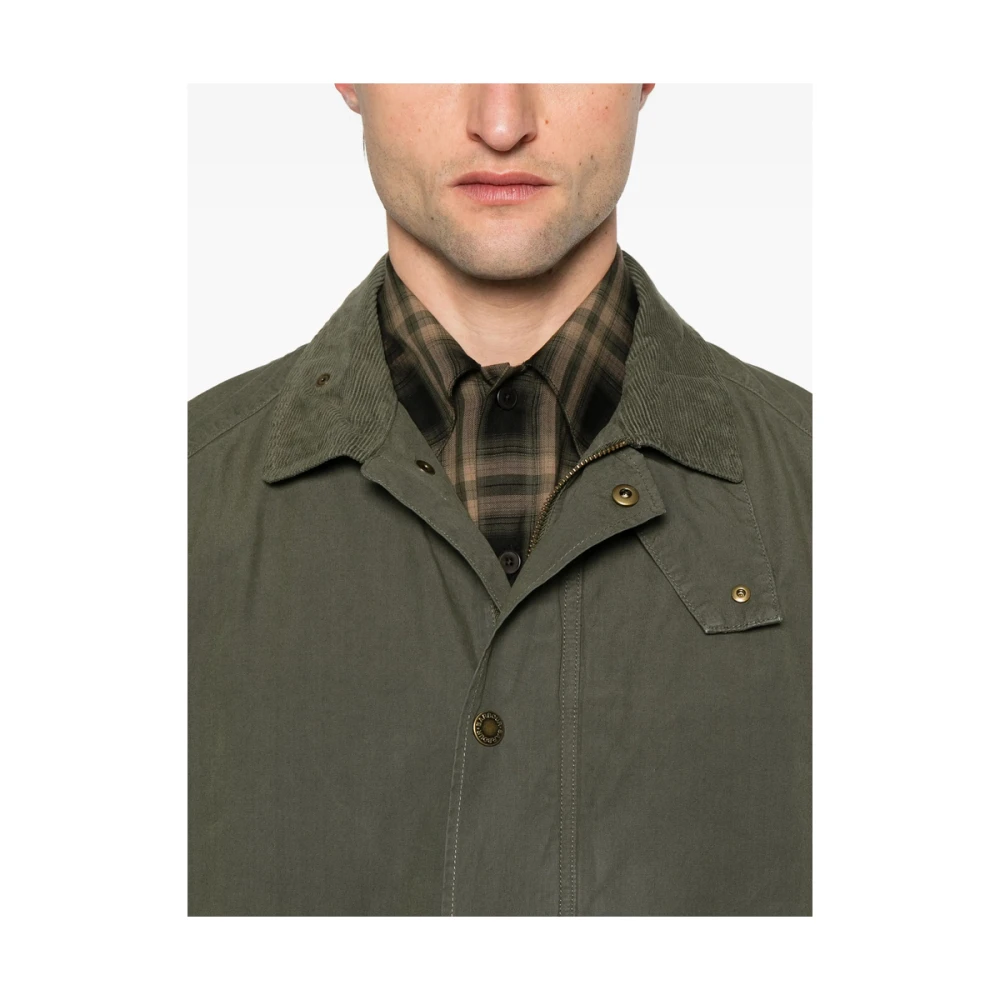 Barbour Olijfgroen Voorkant Rits Buitenkleding Green Heren