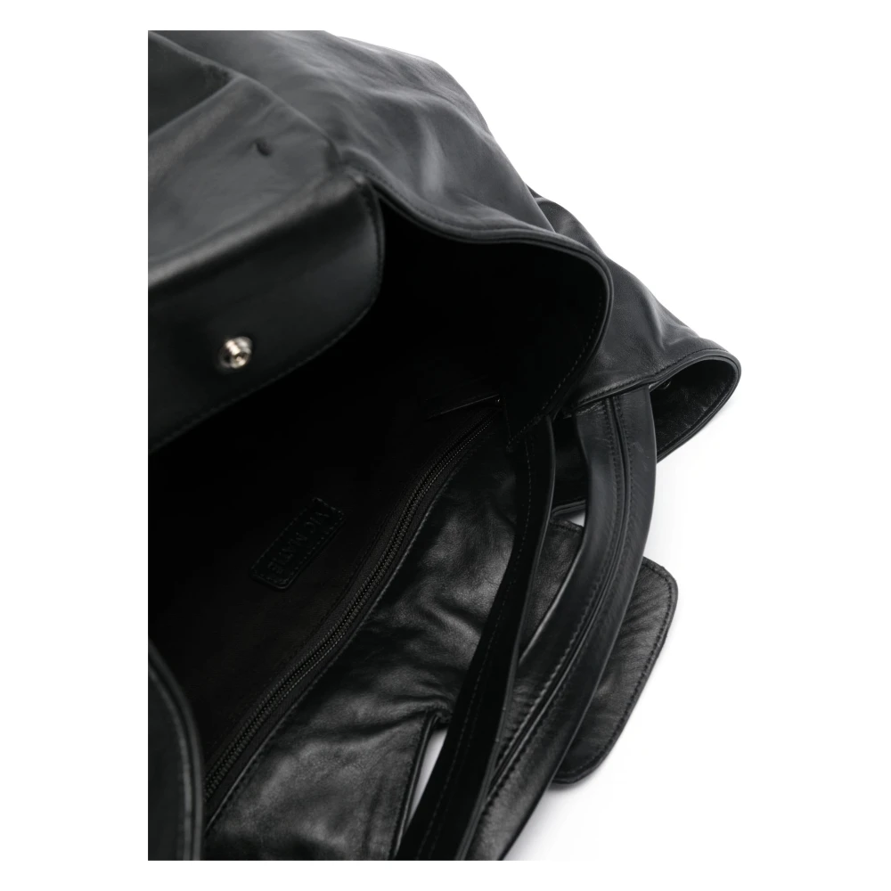 Vic Matié Zwarte leren tote tas Black Dames