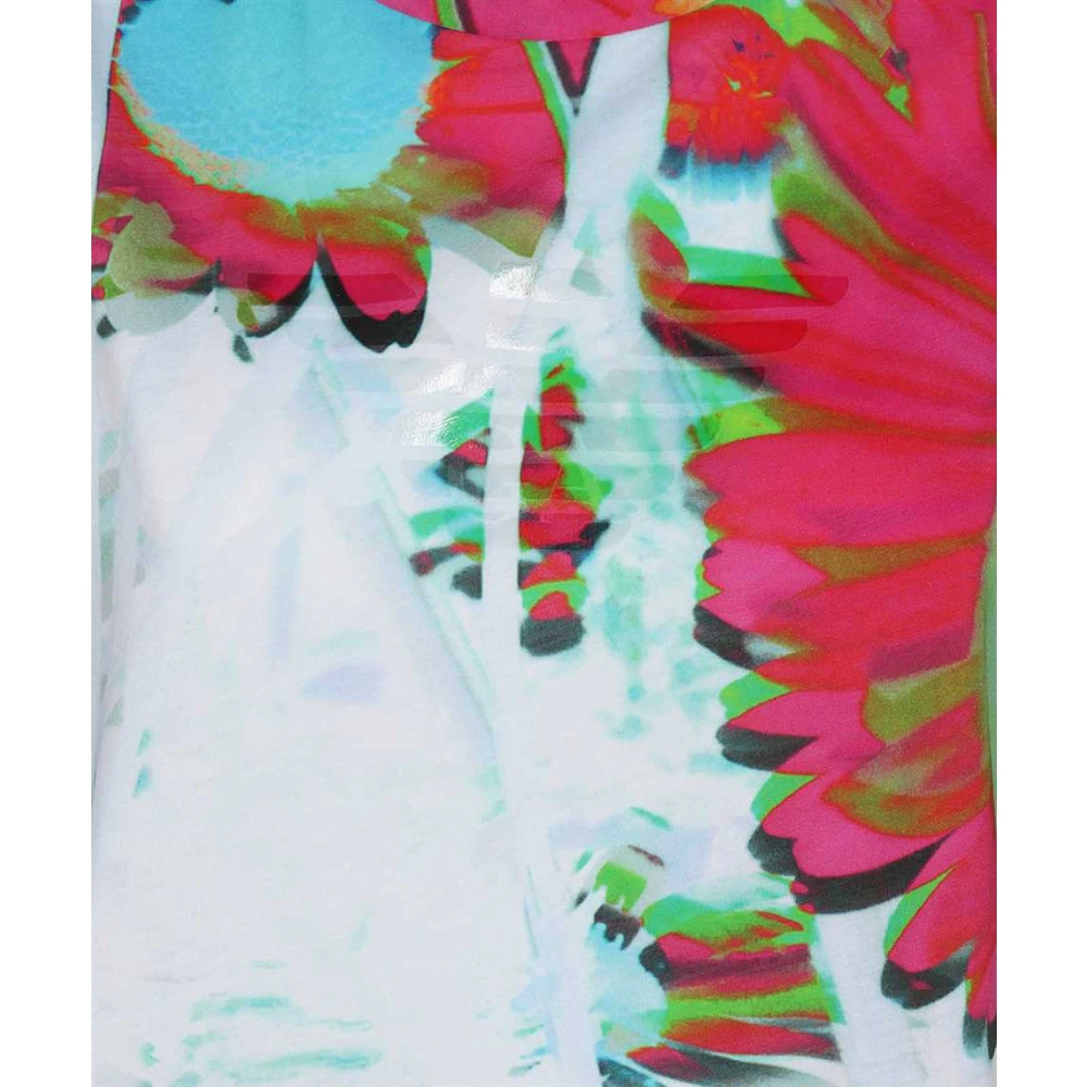 Emporio Armani Katoenen T-shirt met Bloemenprint Multicolor Dames