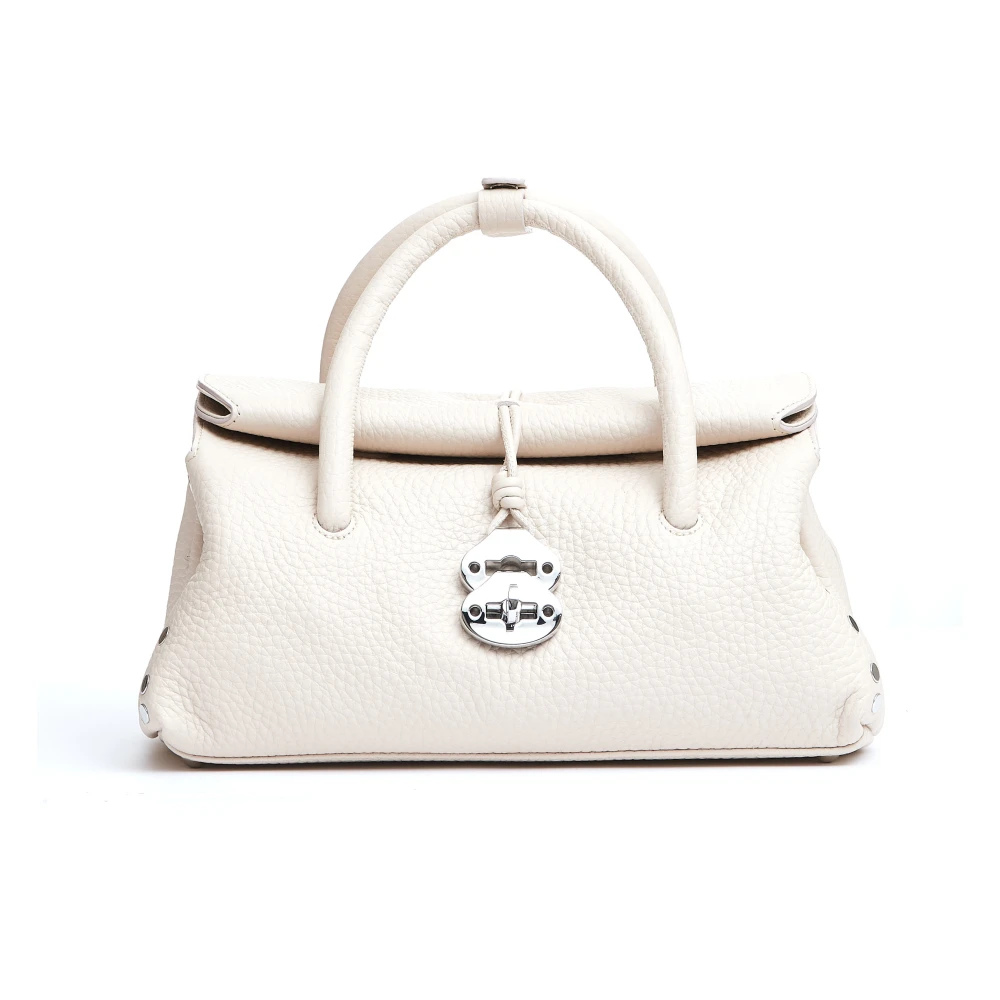 Zanellato Witte Albast Handtas met Interne Schouderband White Dames