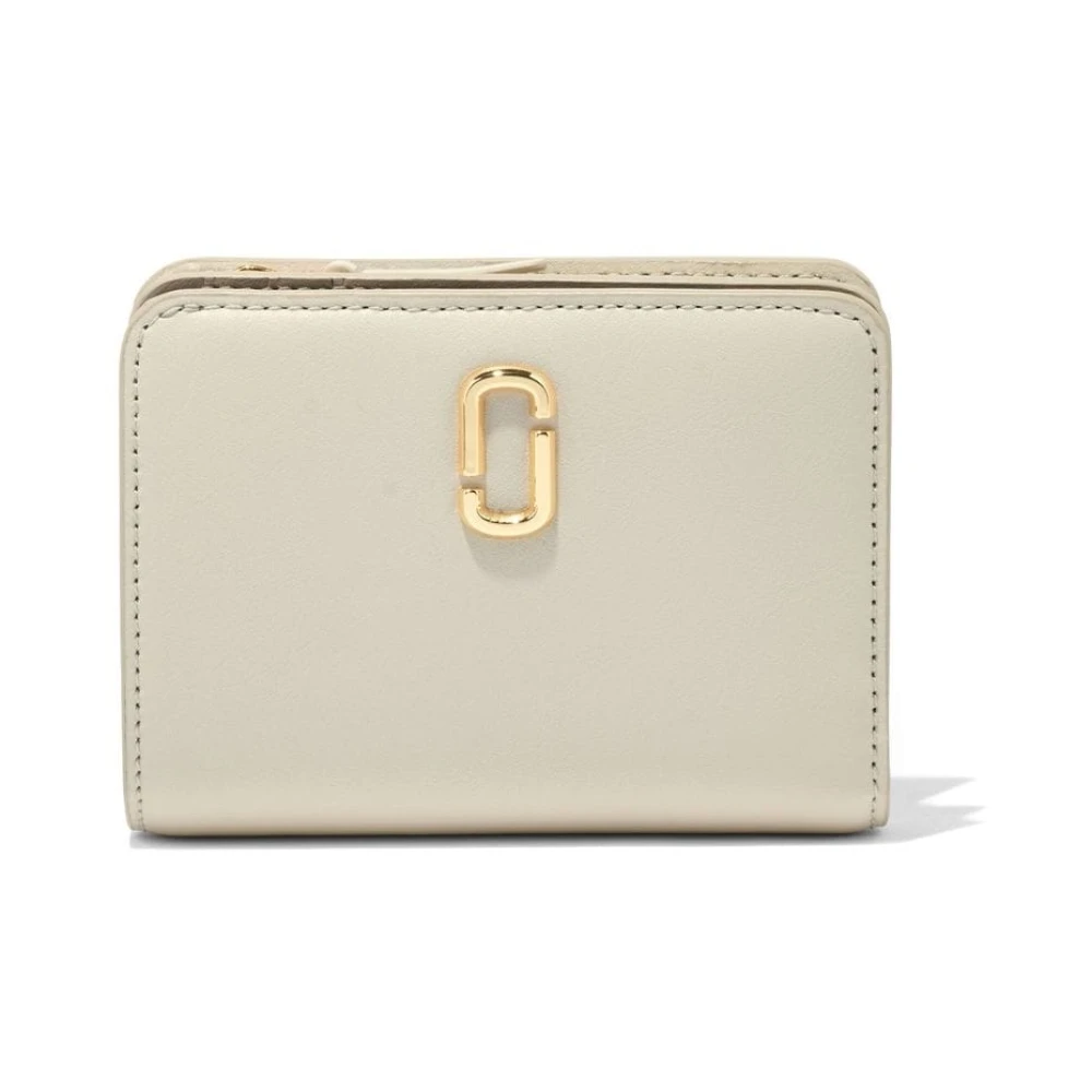 Marc Jacobs Natuurlijke rits Mini Compacte portemonnee White Dames