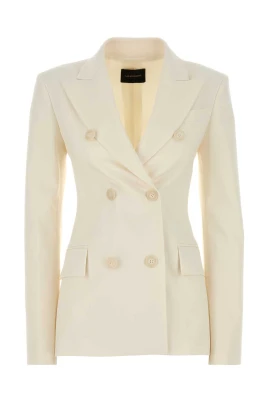 Ivory Stretch Gabardine Blazer
