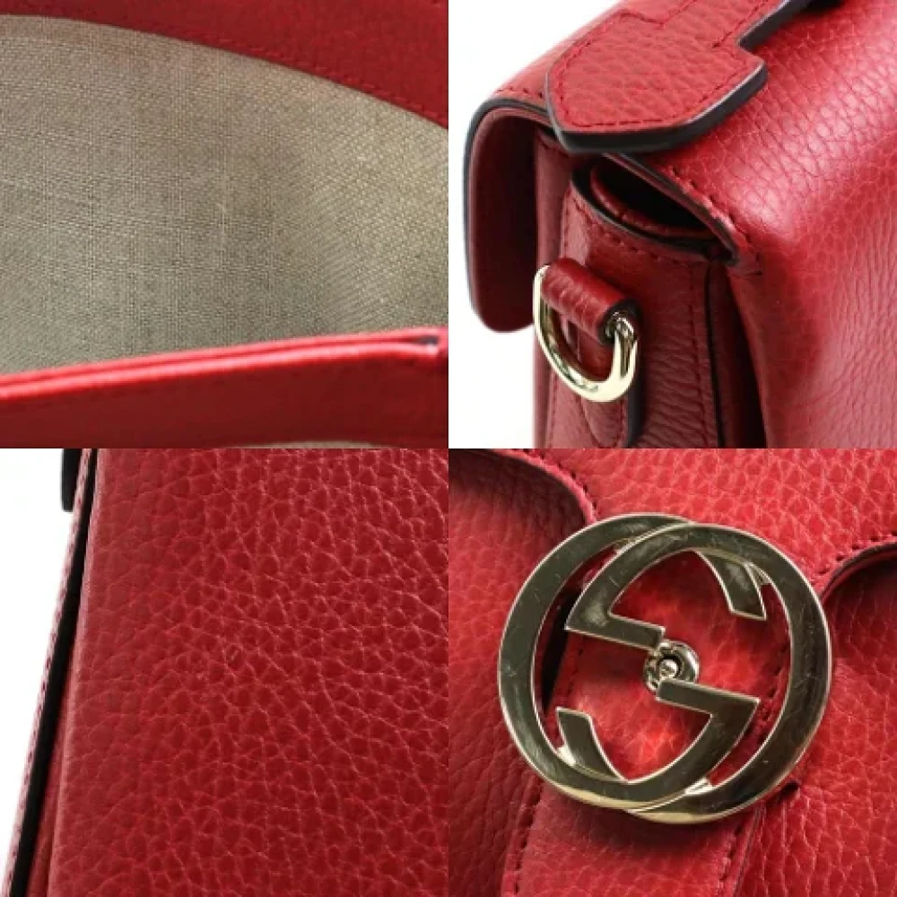 Gucci Vintage Pre-owned Leather shoulder-bags Red Dames