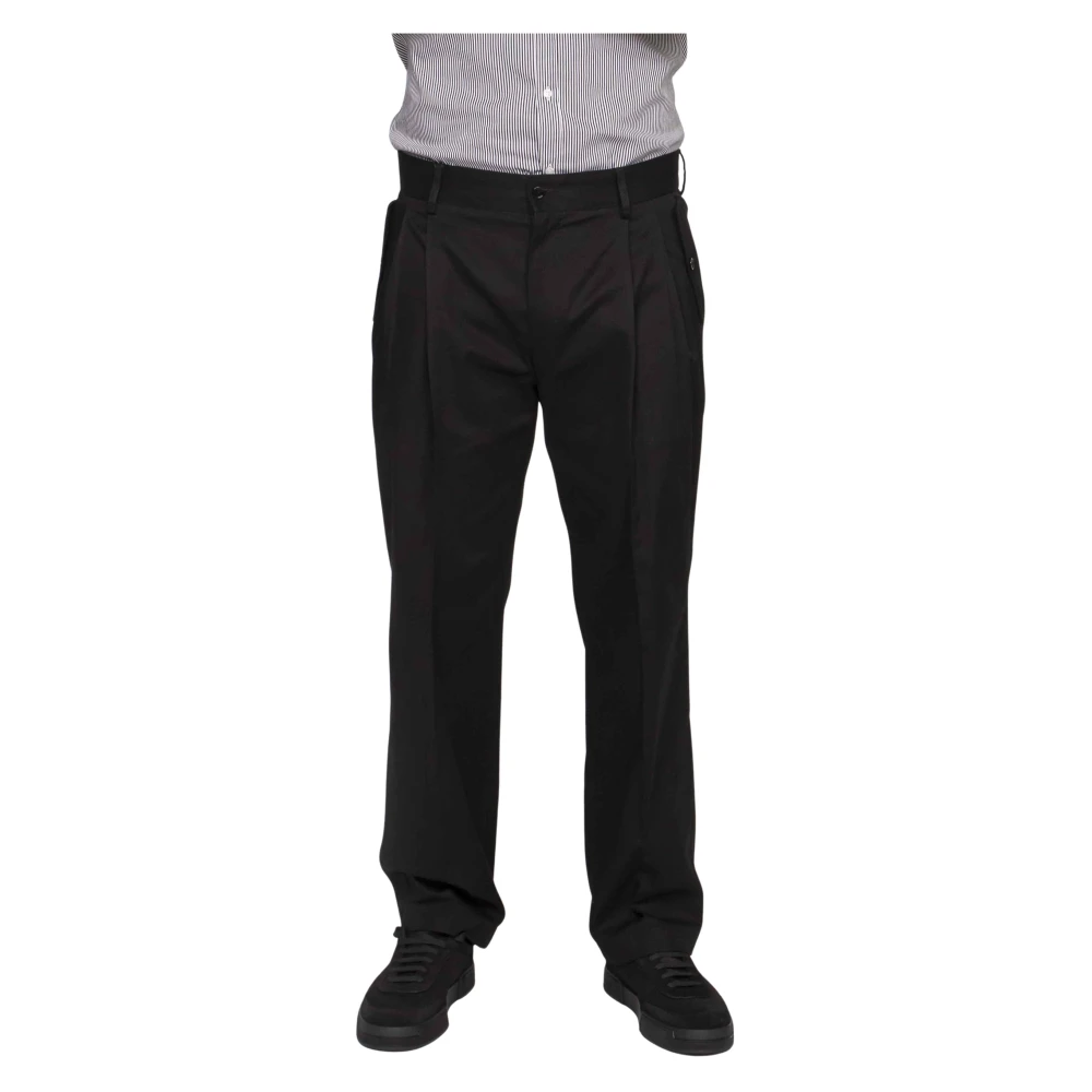 Dolce & Gabbana Men's Black Pantalone - Suit Trousers - L - Trousers