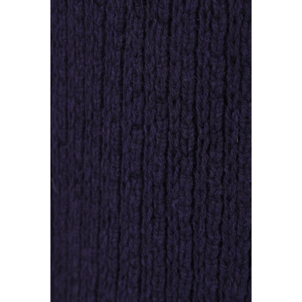 Namacheko Blauwe Wol Mohair Polo Sweater Blue Heren