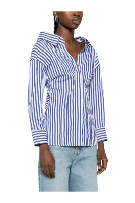 Slashed Striped Poplin Shirt