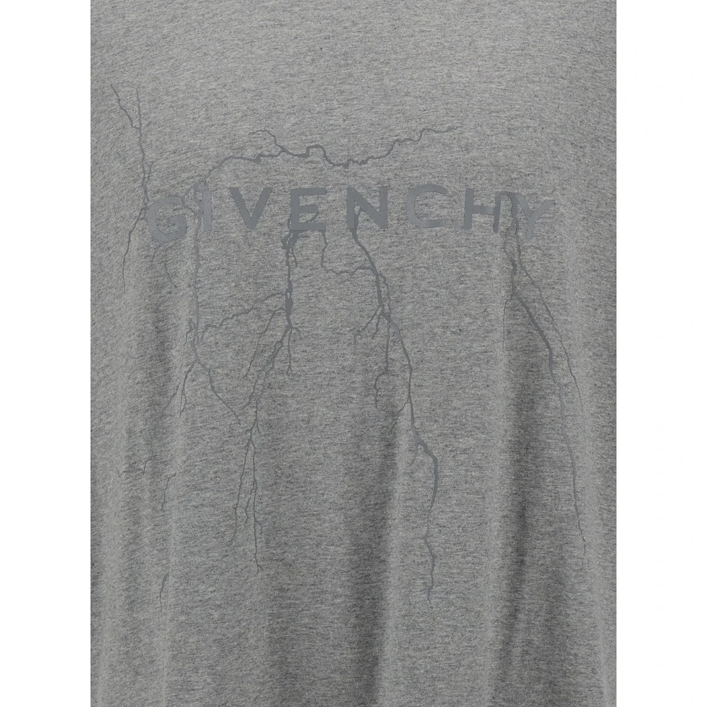 Givenchy Boxy T-shirt met Korte Mouwen Fulmine Gray Heren