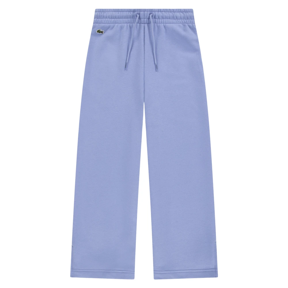 Lacoste Girls Blue Sweatpants, 6 Y, Logo Joggers