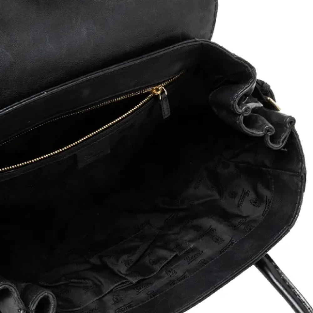 Gucci Vintage Pre-owned Leather totes Black Dames