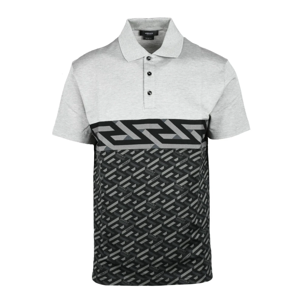 Versace Bomull T-shirt Kollektion Gray, Herr