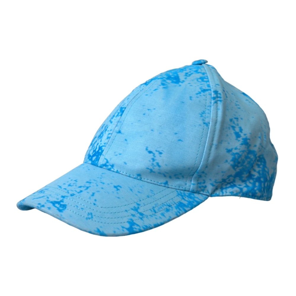 Dolce & Gabbana Lichtblauwe Katoenen Baseball Cap Logo Blue Heren