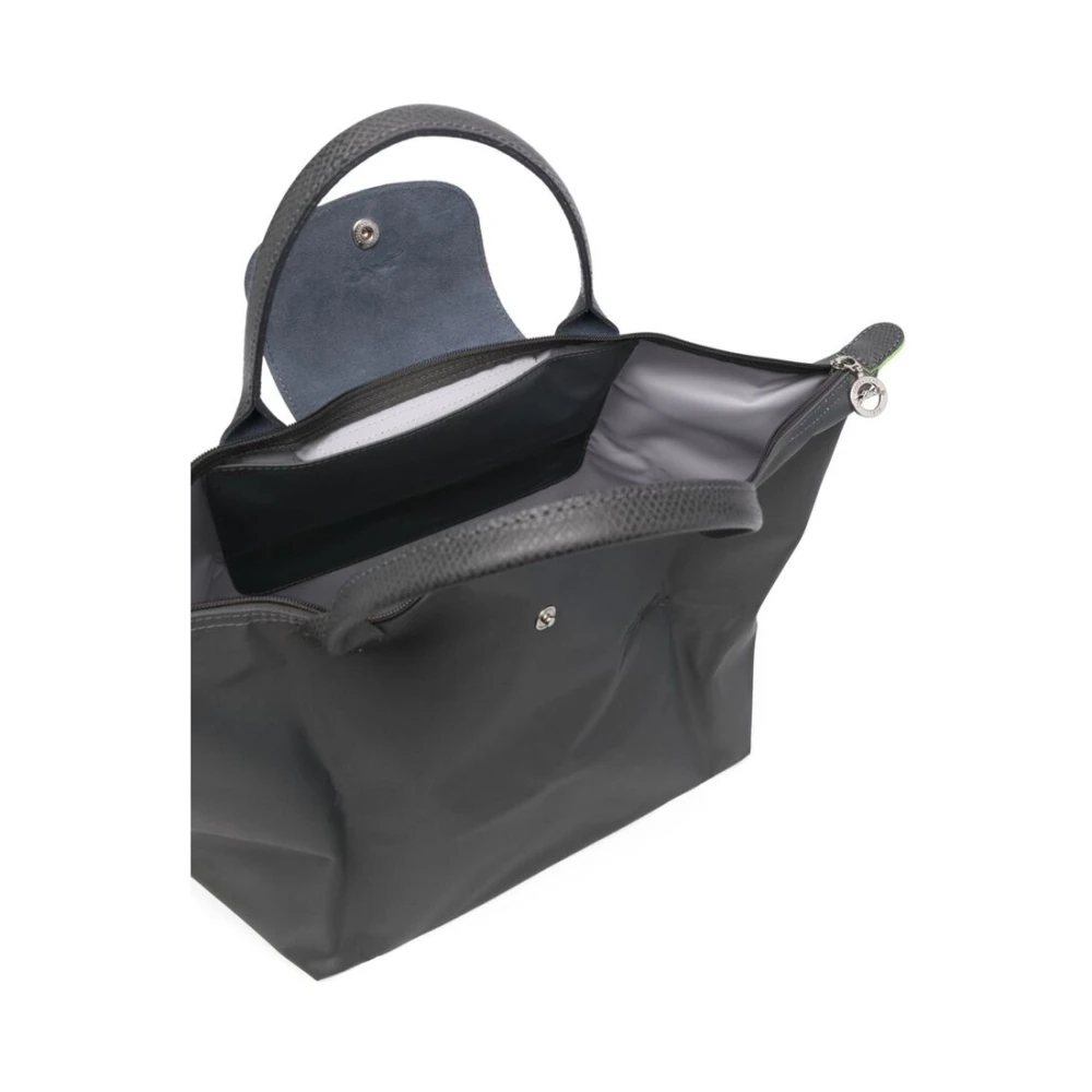 Longchamp Antracietgrijze Foldover Top Handtas Gray Dames