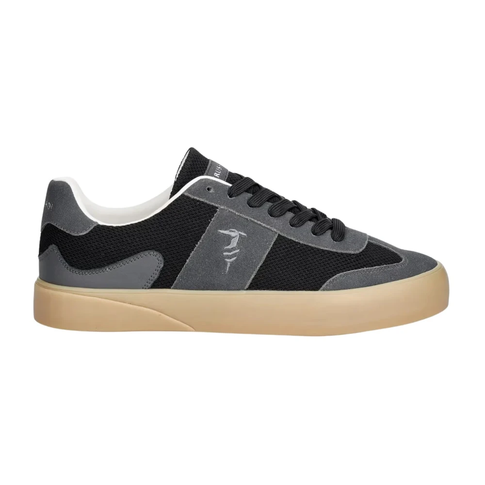 Trussardi Gevulkaniseerde Mesh en Lederen Trainer