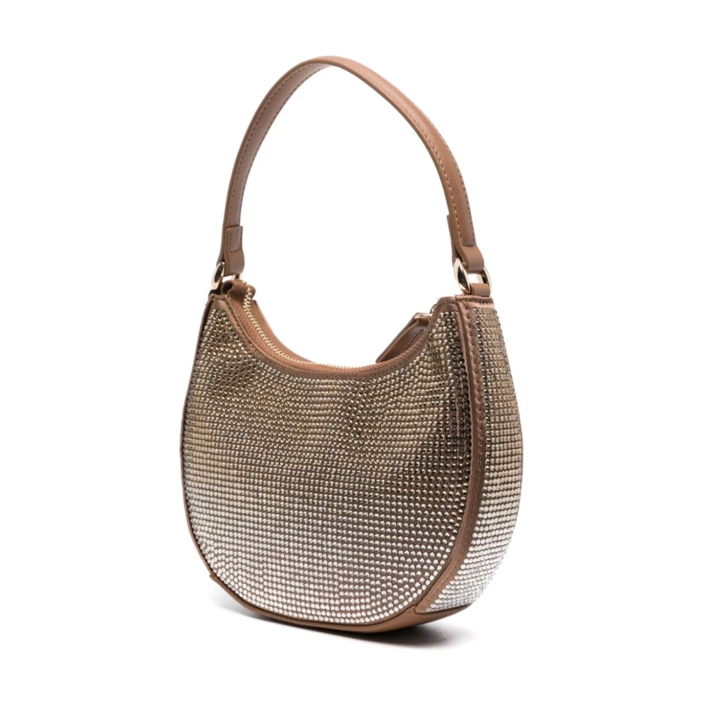 Twinset Schouderzak met Strass en Logolabel Brown Dames