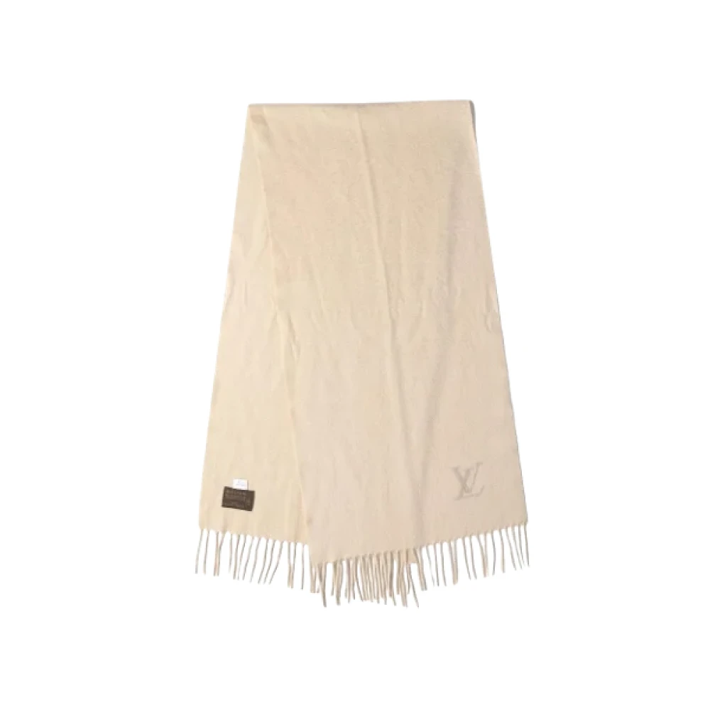 Louis Vuitton Vintage Pre-owned Cashmere scarves Beige Dames