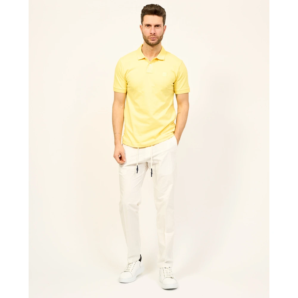 Boss Gele Polo Passenger T-shirt Yellow Heren