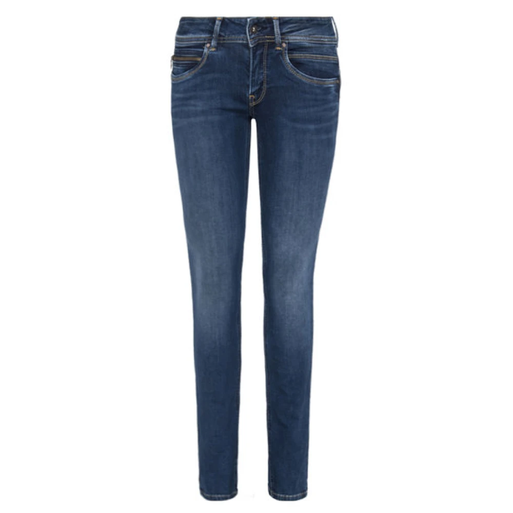 Pepe Jeans Donkere Denim Slim Fit Jeans Blue Dames