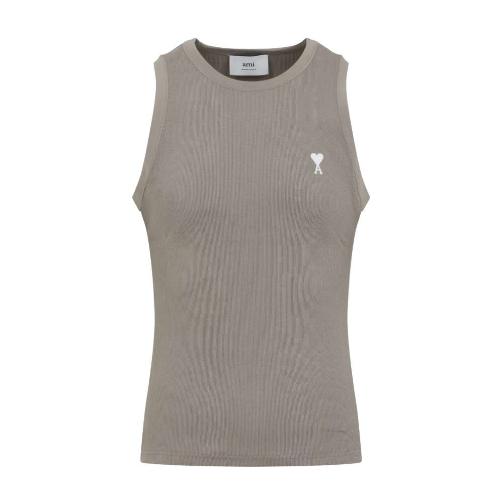 Ami Paris Laurel Classic Tank Top Gray Heren