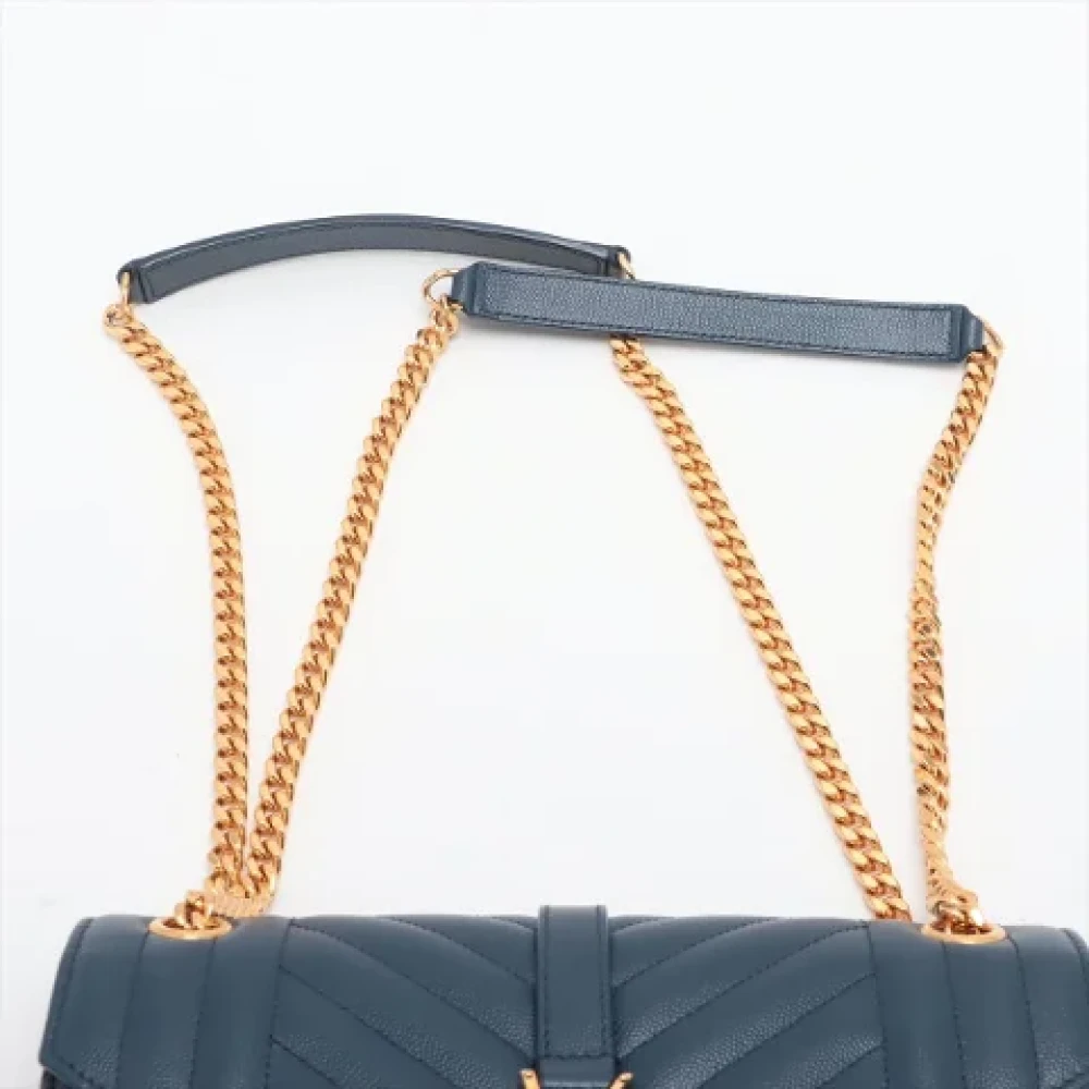 Yves Saint Laurent Vintage Pre-owned Envelope Medium Bag Blue Dames