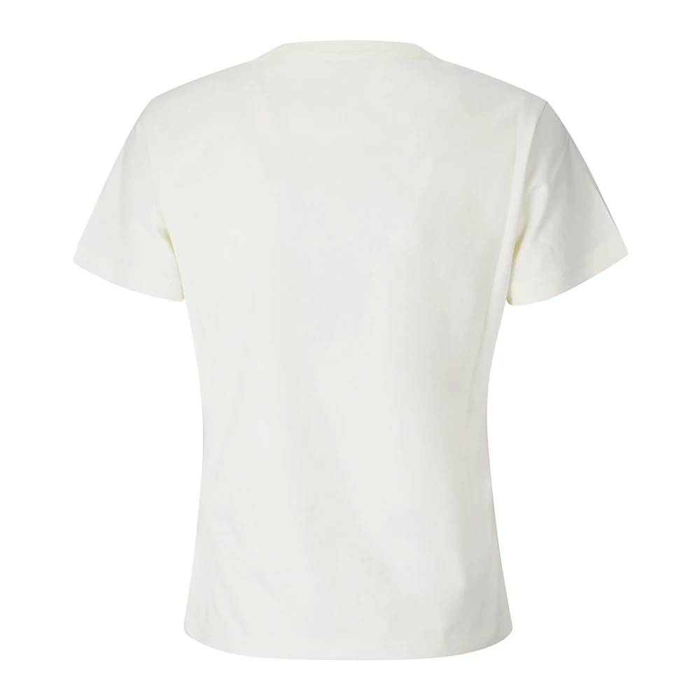 Moncler Katoenen T-shirt met Swarovski-logo White Dames